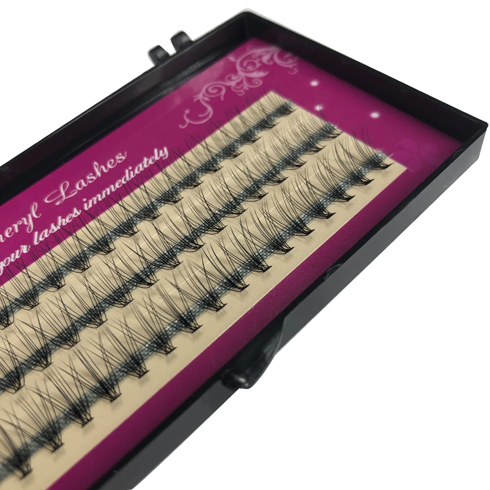 

[C 10D 0.10mm 12mm] Cluster False Eyelashes Extension Lashes Professional 60 bundles Makeup Mink Eyelash Extension Faux Cilias