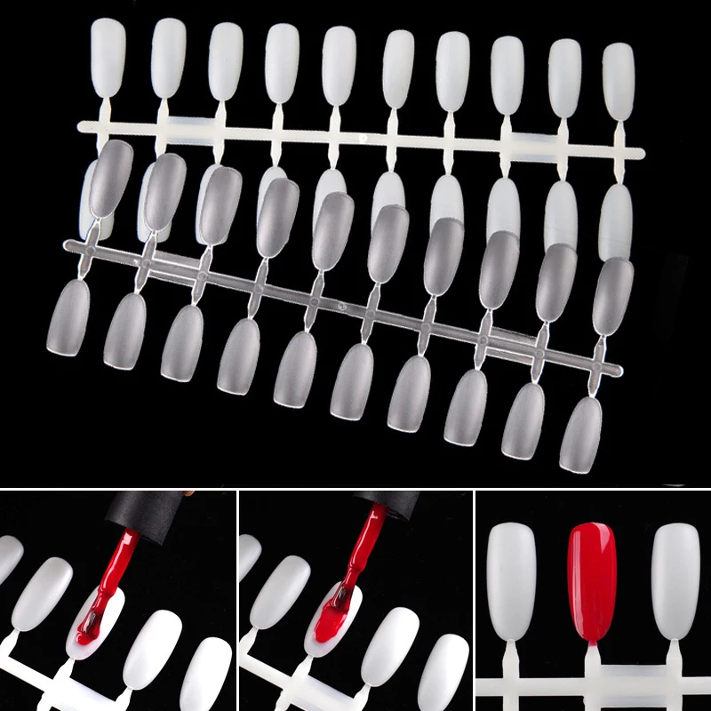 

5pcs/lot Professional Scrub Fake Nail Art Display Practice Nail Polish Color Card Showing Shelf False Nail Care Tools