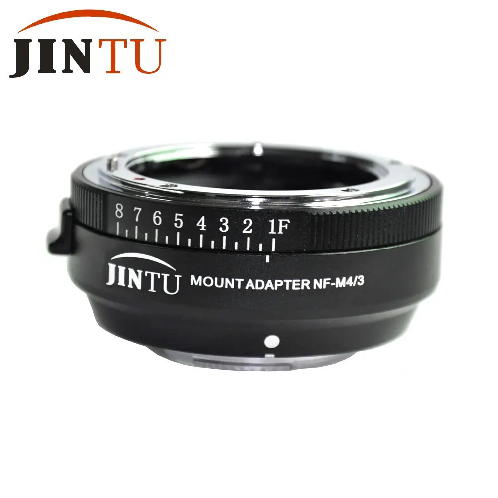 

JINTU Power Electronic 8-Stop Lens Adapter Control NF-M4/3 for Nikon AI/F/G/D Lens to Micro 4/3 Camera Olymplus GH4 GH3 GH5 OM-D
