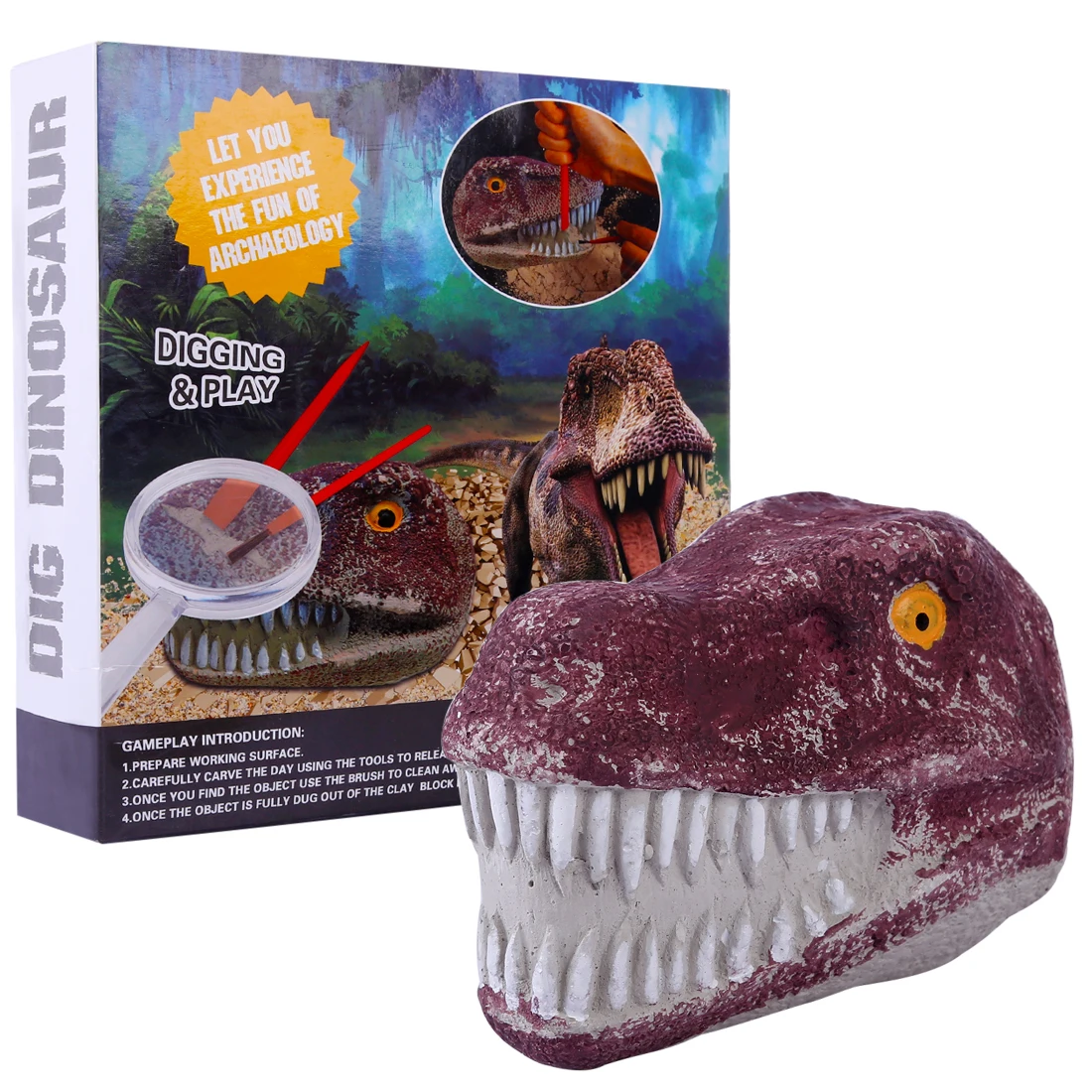 Digging Dinosaur Teeth Fossils Excavation Toys Kit Children Kids