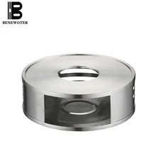 Креативный Круглый чайник из нержавеющей стали, подсвечник с подогревом, цветочные чайные горшки, теплая плита, чай вода кофе подогреватель молока, полка