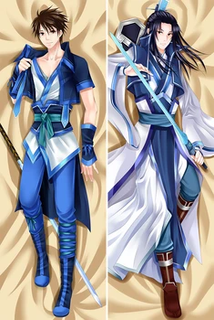 

2018-August Anime Touken Ranbu Online Akashi Kuniyuki & Kousetsusamonji Dakimakura pillowcases hugging Body pillow case cover