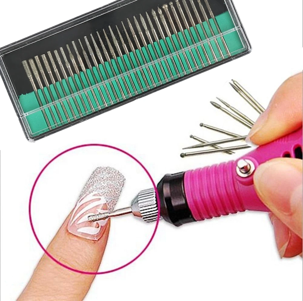 

30pcs/set Nail Art Polishing Grinding Head Tools Nail Art Ceramic Electric Drill Bits for Nail Salon