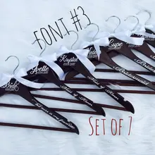 Набор на заказ 7 свадебных подружек невесты команды вешалки для одежды с именами свадебный душ горничной честь вешалка вечерние подарки
