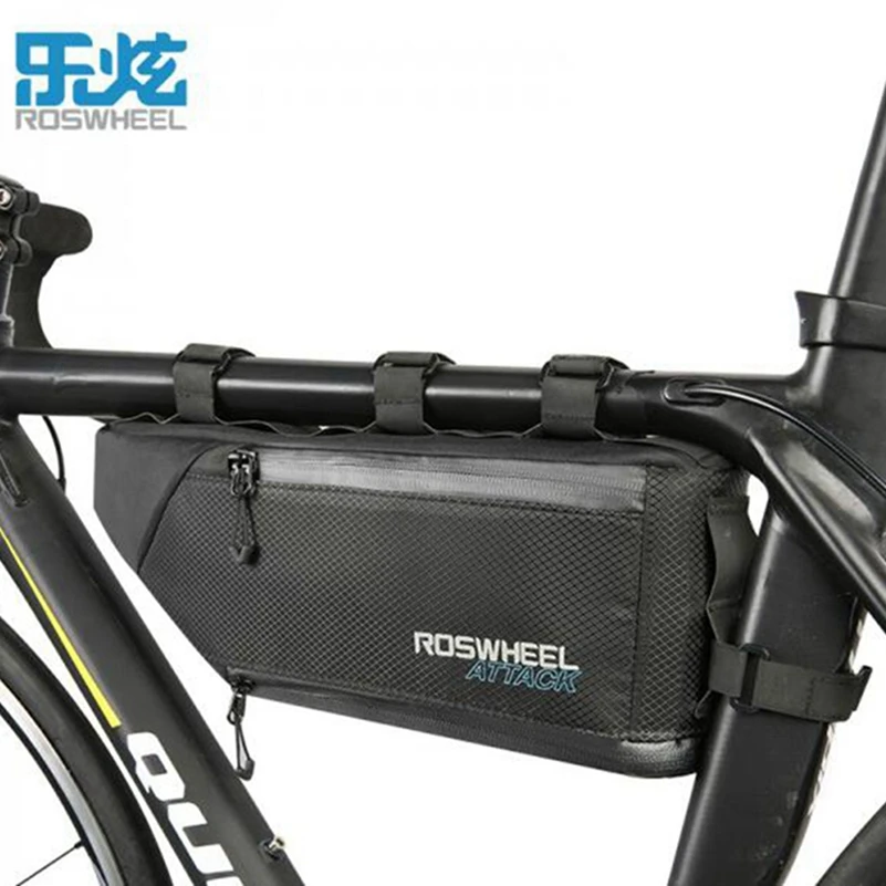 

ROSWHEEL ATTACK 4L Bicycle Bag Race Waterproof Bike Bag Frame Corner Tube Triangle Bag Pouch Bycicle Cycling Bags Accessories