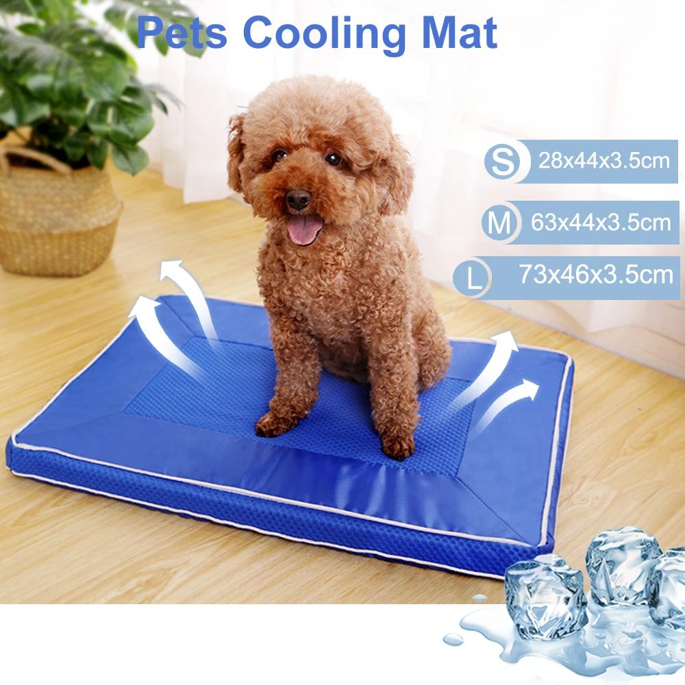 

Pet Dog Cooling Mat Summer Breathable Dog Blanket Bed Dismountable Washed