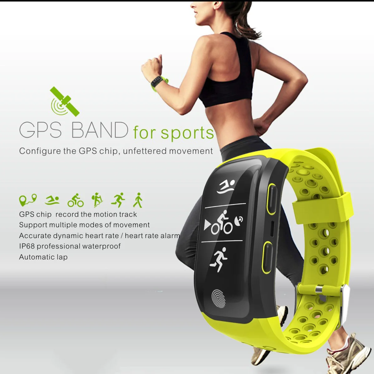 SMARTELIFE GPS Waterproof Sports Smart Bracelet Wristbands Swimming Cycling Running Heart Rate Monitor for Android iOS iPhone |