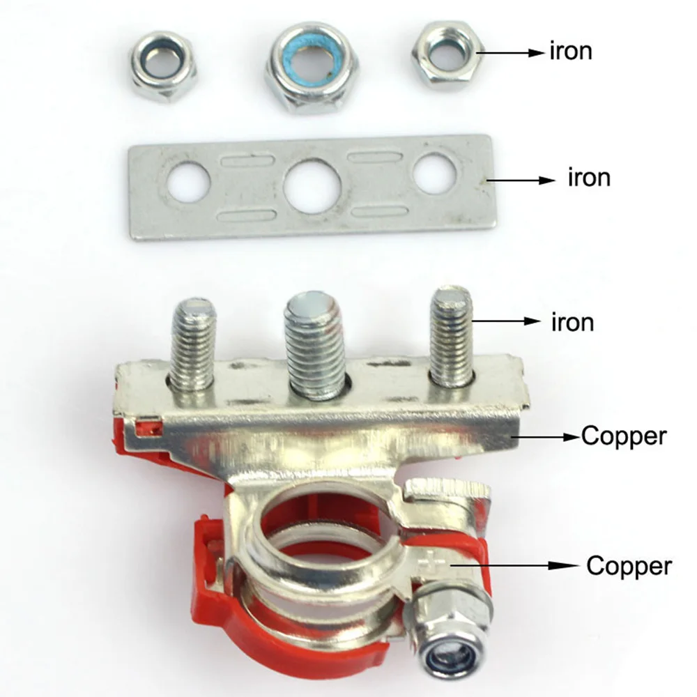 2 шт. 12 В медный автомобильный аккумулятор клеммный разъем батареи быстросъемные аккумуляторные зажимы для большинства транспортных средств