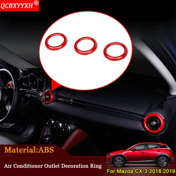 

QCBXYYXH Car-styling Car Central Air Conditioning Outlet Decoration Ring Cover Sequins Auto Accessories For Mazda CX-3 2018 2019