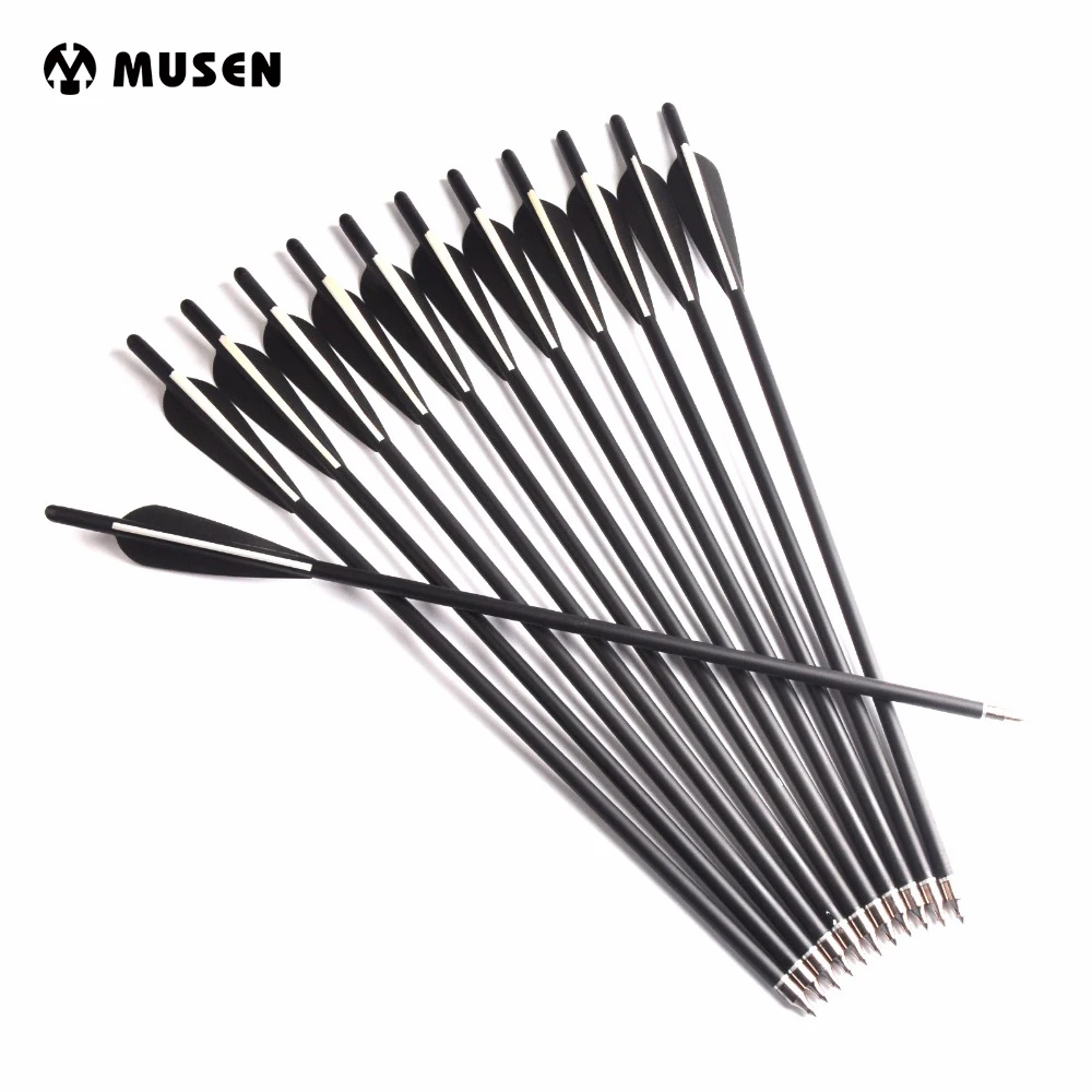 

17/20 Inches Crossbow Carbon Arrows OD 8.8 mm with Replaceable Point Tips Target Archery Hunting Arrows 6/12/24pcs