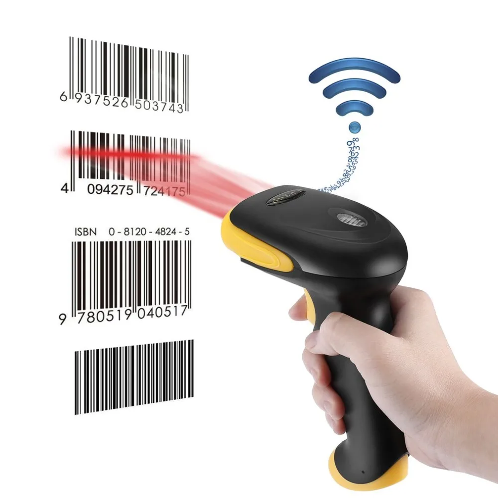 

LESHP BP9502BL Wireless Bluetooth 4.0 + USB 2.0 Wired Laser Barcode Scanner Handheld Bar Code Reader Easy to Use