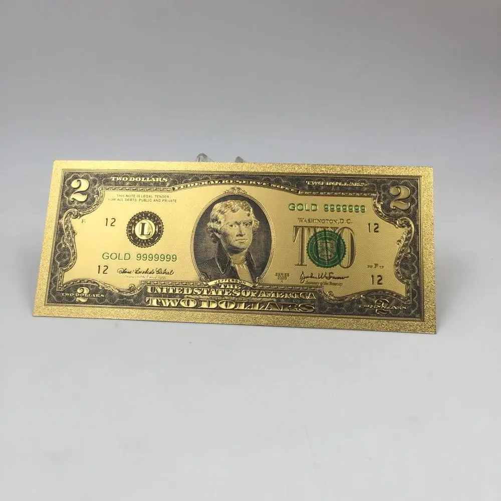 DONALD & MELANIA TRUMP 24karat Gold Plated $2 Authentic Commemorative BANK NOTE 