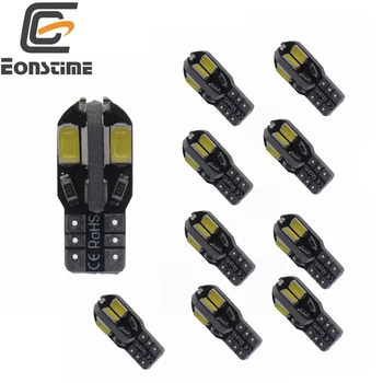 

Eonstime 10PCS T10 Led Car Interior Bulb Canbus Error Free 5730 8SMD LED 12V Car Side Wedge Light White Lamp Bulb Car Styling
