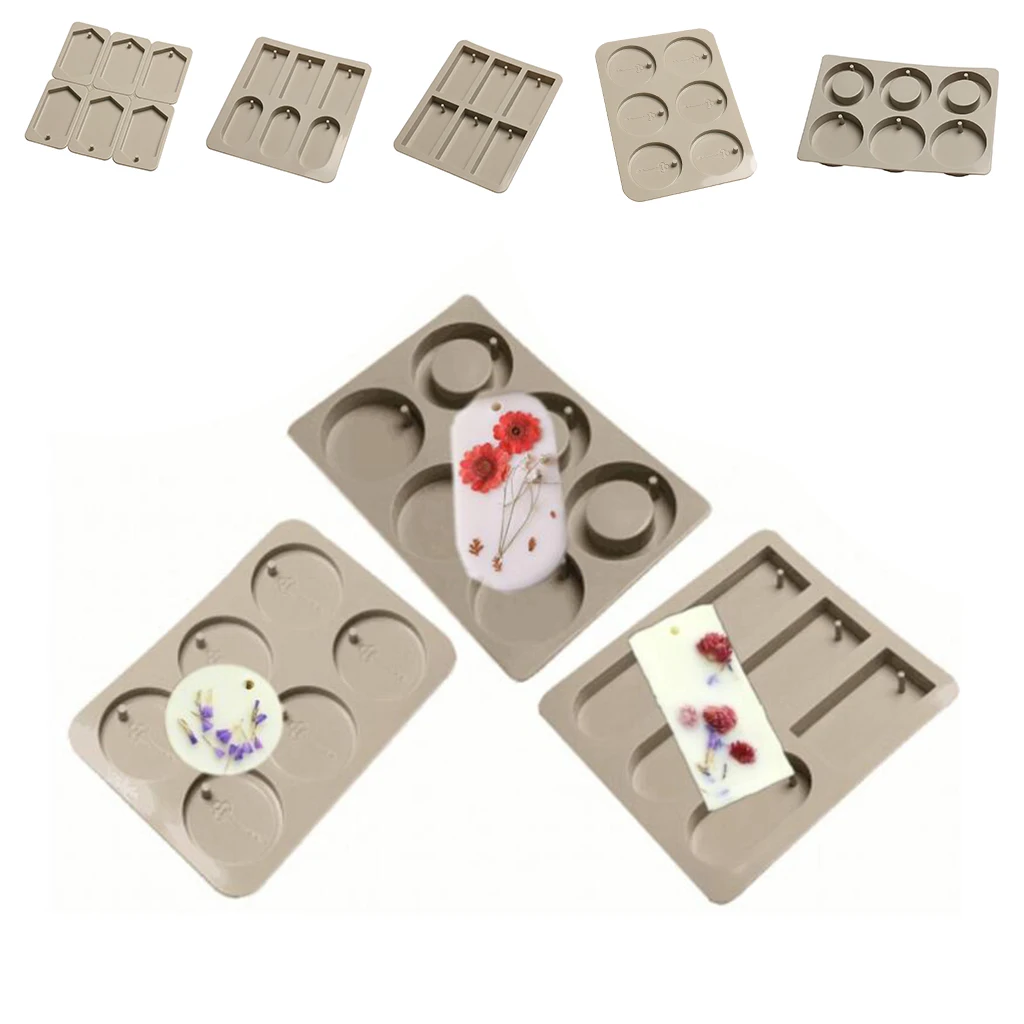 6 OR 3 Cavity Silicone Aroma Dried Flower Tablet Mould DIY Wax Plaster Mold