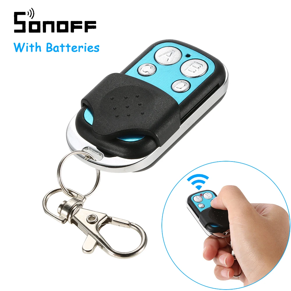 

SONOFF RF Remote Controller ITEAD 433MHz Wireless Control Electric Gate Door 4 Buttons Push Cover Smart Remote Controller