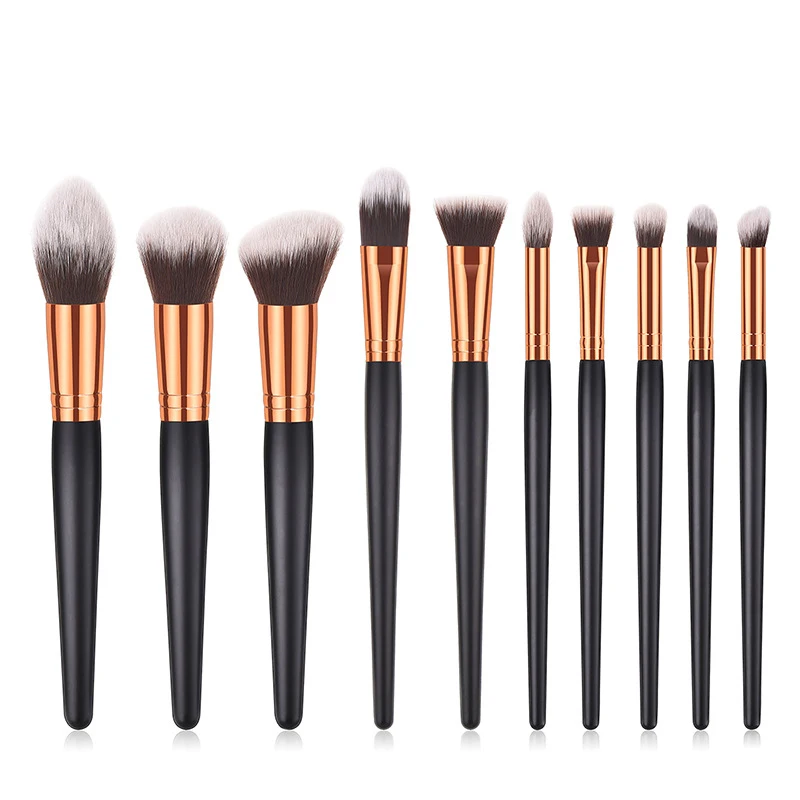 

1/10pcs Makeup Brush Set High-end Wooden Handle Liquid Foundation Powder Eye Shadow Eyeliner Lip Beautiful Fashion Tool