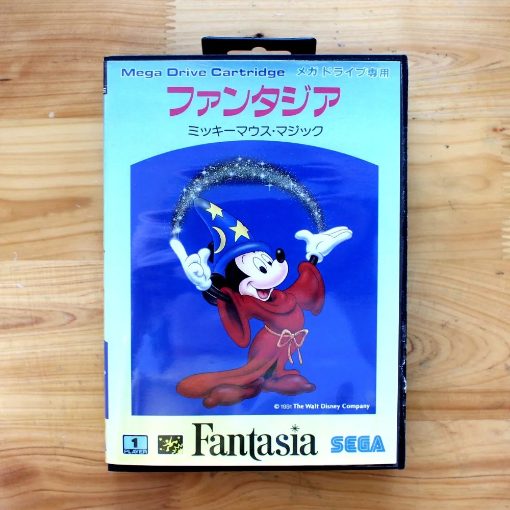 Fantasia 16 Bit MD font b Game b font Card with Retail Box for Sega MegaDrive