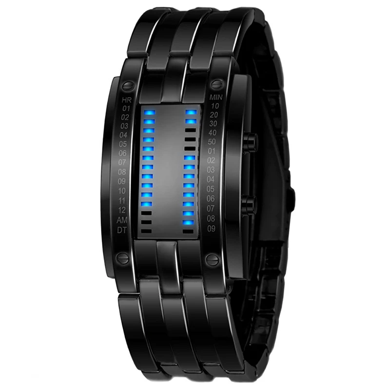 

New Creative Design Watch Fashion Unisex Sport Rectangle Digital Wristwatch Water Resistant Complete Calendar LED Clock