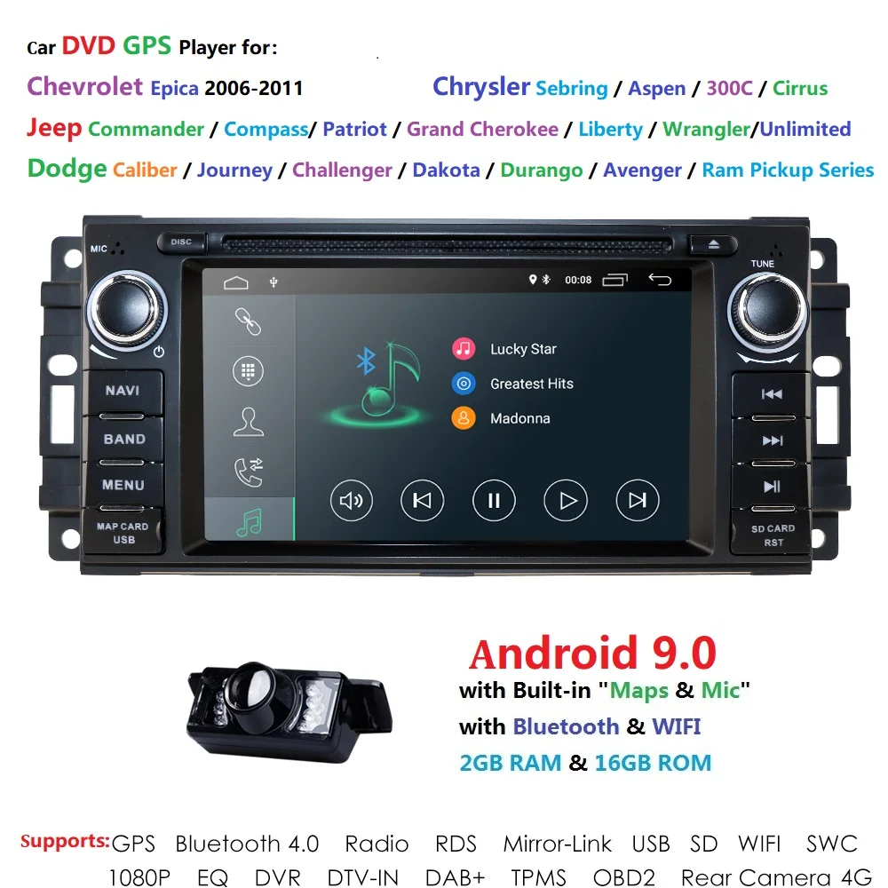Flash Deal Hizpo 1 din Car Radio Android 9.0 Car DVD Player For jeep Grand Cherokee Chrysler 300c Compass/Dodge Chevrolet Epica Wrangle 4 Flash Deal Hizpo 1 din Car Radio Android 9.0 Car DVD Player For jeep Grand Cherokee Chrysler 300c Compass/Dodge Chevrolet Epica Wrangle 4