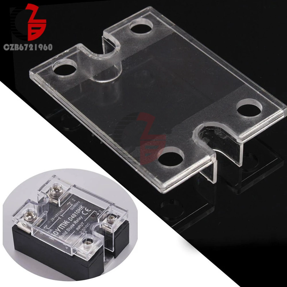 

Safety Cover Case for Single Phase Solid State Relay SSR Clear Plastic Cover