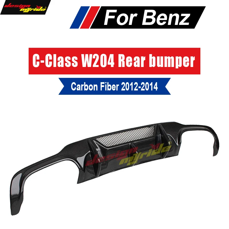 Для Mercedes C W204 C204 Saloon/Coupe/Estate/Sports задний бампер диффузор W/Vent Carbon Fiber V Look Direct Fix с