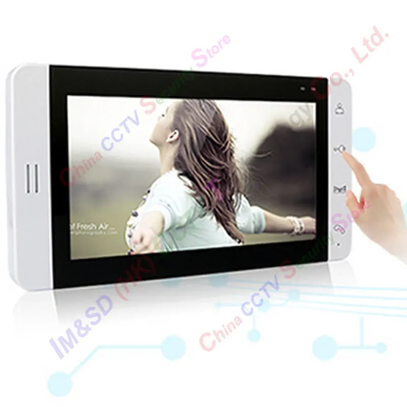  7 inch Video Doorbell Touch Monitor Intercom Outdoor Camera Night Vision Unlock Intercom System SD  - 32906426879