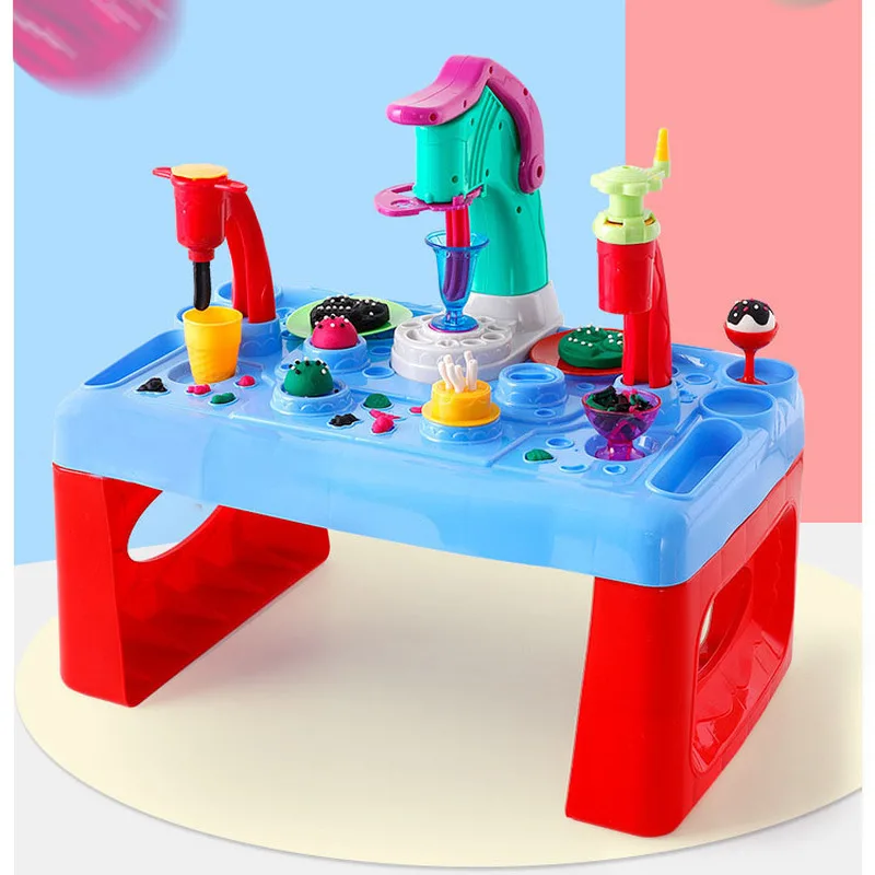 

Children's Color Ice Cream Ice Cream Machine Dessert DIY Production Desk Girl Play House Toy Set Handmade Dessert