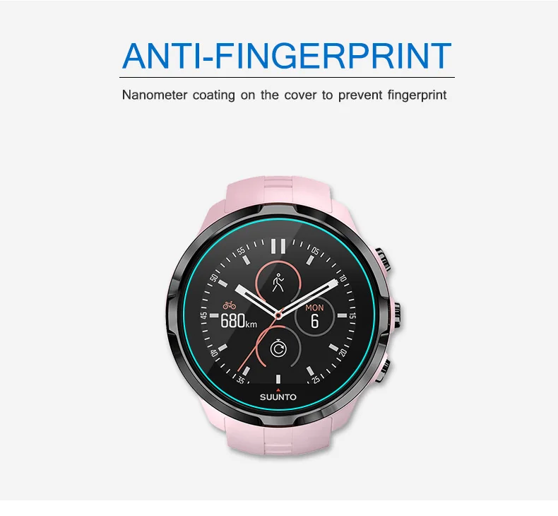 2pcs NEWCOOL For Suunto9 Baro Tempered Glass 9H 2.5D Premium Screen Protector Film For Suunto 9 Baro Sports Smart Watch