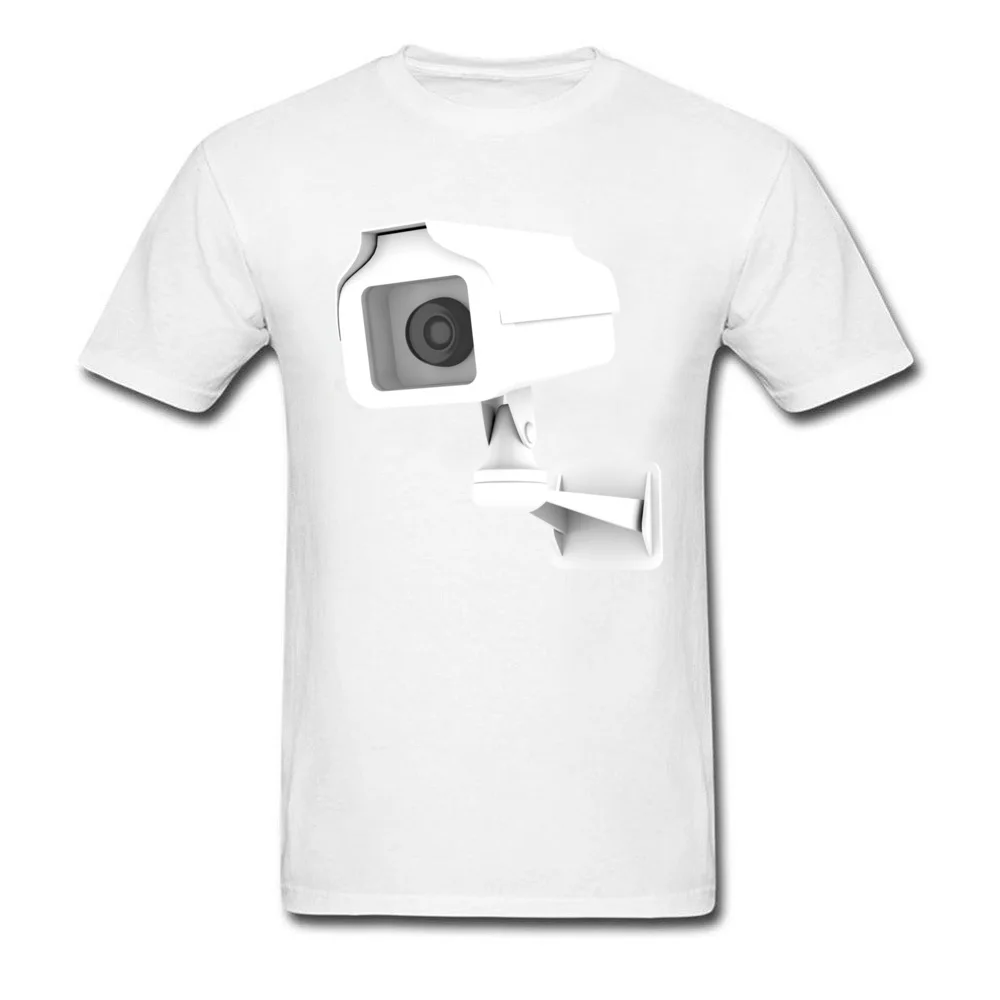 Big brothers watching 100% Cotton Fabric Tops Shirts for Men Funny T-Shirt Crazy Discount Round Neck Clothing Shirt Short Sleeve Big brothers watching white