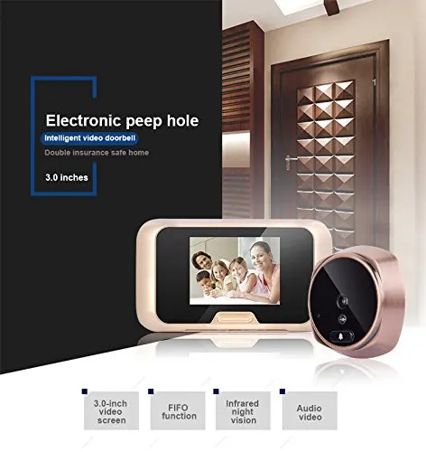 

3.0" TFT IR Day/Night View Digital Peephole Door Viewer Door Bell with 120 Degree Motion Free Shipping