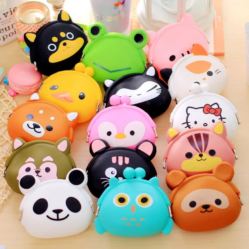

Animals Girls Silicone Small Mini Coin Bag Mini Coin Purse Change Wallet Purse Women Key Wallet Coin Wallet Children Kids Gifts