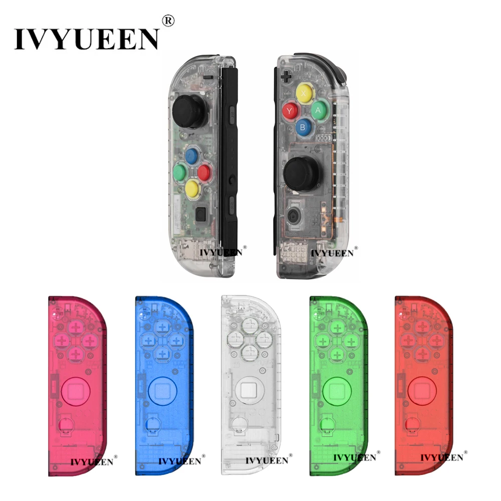 

IVYUEEN for Nintendoswitch NS Joy Con Controller Transparent Clear Replacement Housing Shell for Nitendo Switch Joy-Con Cover