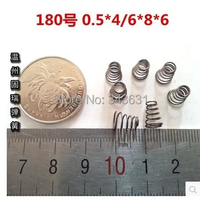 50 шт./лот 0,5mm конические пружины сжатия 0,5*4/6*8