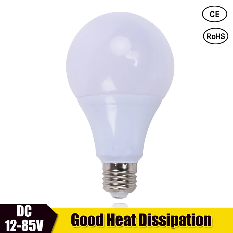 

LED Bulb Lamp DC 12V 24V 36V E27 3w 5w 7w 9w 12w 15w Cooling plastic clad aluminum Spotlight SMD2835 Corridor lights