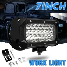 72 Вт точечная Светодиодная рабочая лампа лампы 12V 7 дюймов 6000 К супер яркий 24 Светодиодный точечный светильник