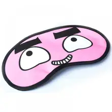 Funny Emoji Pattern Nap Eye Shade Travel Sleep Rest Eye Mask Cover Patch Pink CN