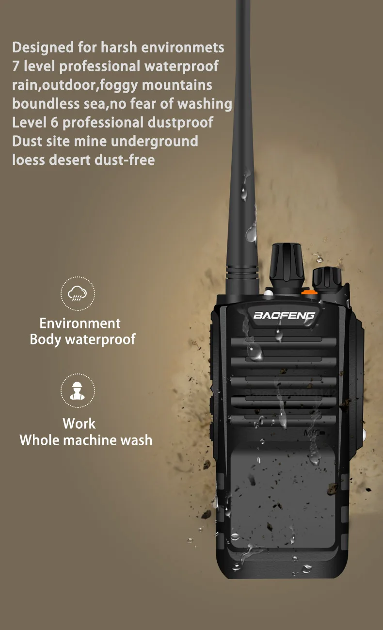 Baofeng портативная рация, bf-9700, водонепроницаемая, двухсторонняя радиостанция Uhf 400-520 MHz, портативный Hf приемопередатчик, BF 9700 Cb, радиостанция