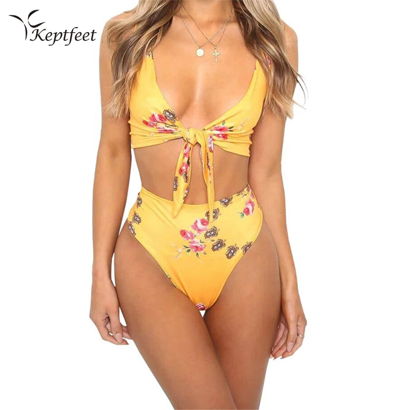 

High Waist Swimsuit 2018 New Sexy Print Bikinis Women Swimwear Push Up Bathing Suit Swim Summer Beach Wear Brazilian Bikini Set