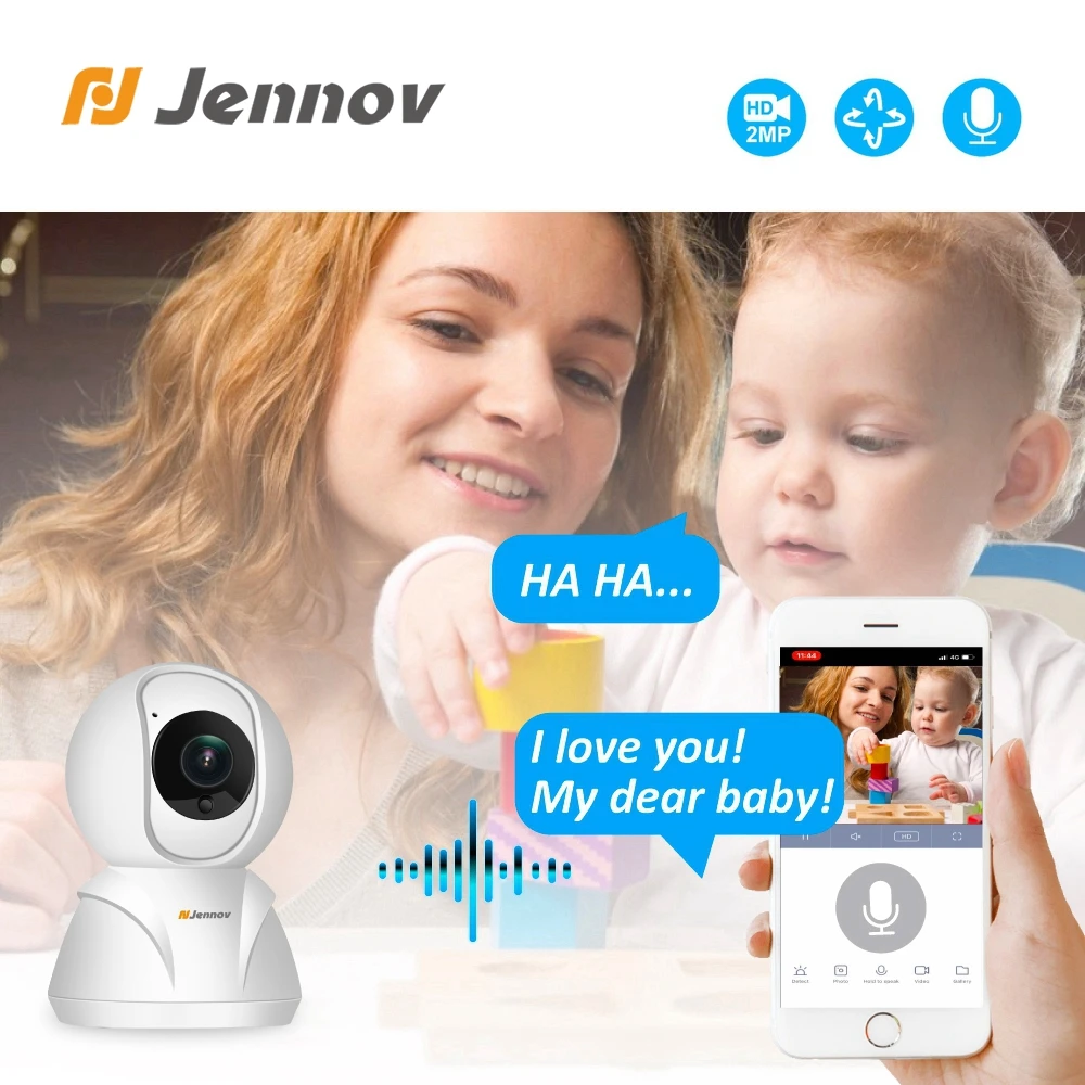 

Jennov 1080P HD Network Mini Wifi Wireless Home Security Audio PTZ IP Camera PK vb601 Surveillance Video Camara Night Vision