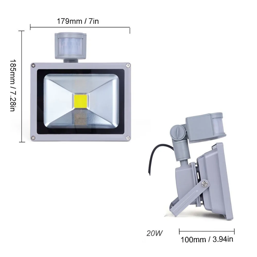 Движения Сенсор Светодиодный прожектор 220 V 50 W 30 W 10 W Светодиодный прожектор для улицы прожектор бра отражатель IP65 Водонепроницаемый