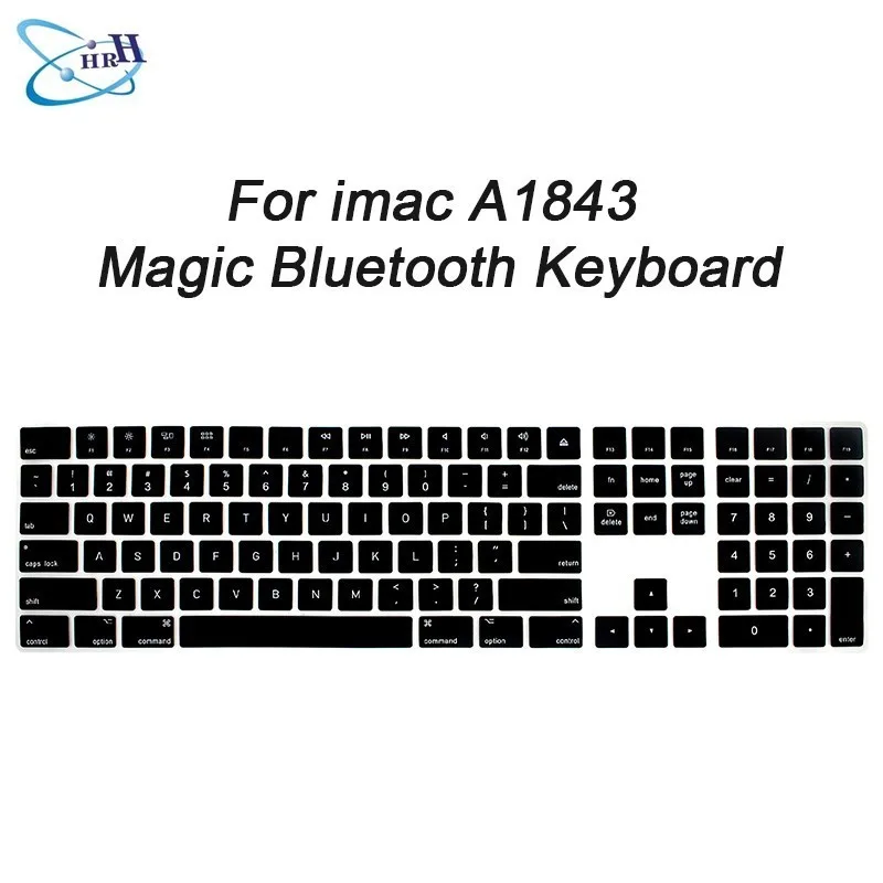 

Free Shipping US English Keyboard Cover for iMac Bluetooth Keyboard with Numeric Keypad A1843 PC Computer Skin Protector Film