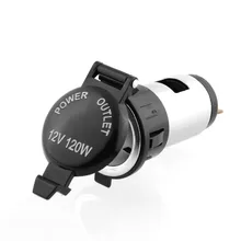 2017 High Quality Useful Car Cigarette Lighter Socket Power Plug Outlet Parts 12V 120W Motorcycle Cigarette Lighter Socket
