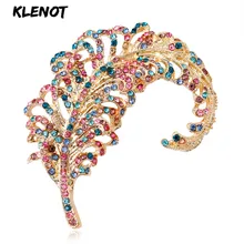 Роскошные Стразы, красочные хрустальные перья, брошь, листья, булавки и броши для женской одежды, ювелирные изделия, брошь, булавки для шарфа