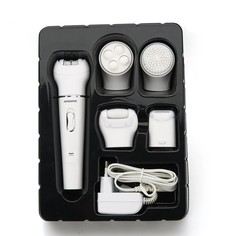 

5 In 1 Electric Foot File Pedicure Tools Feet Care Face Cleaner Foot Massager for Heels Multifunction Remove Dead Skin 40D