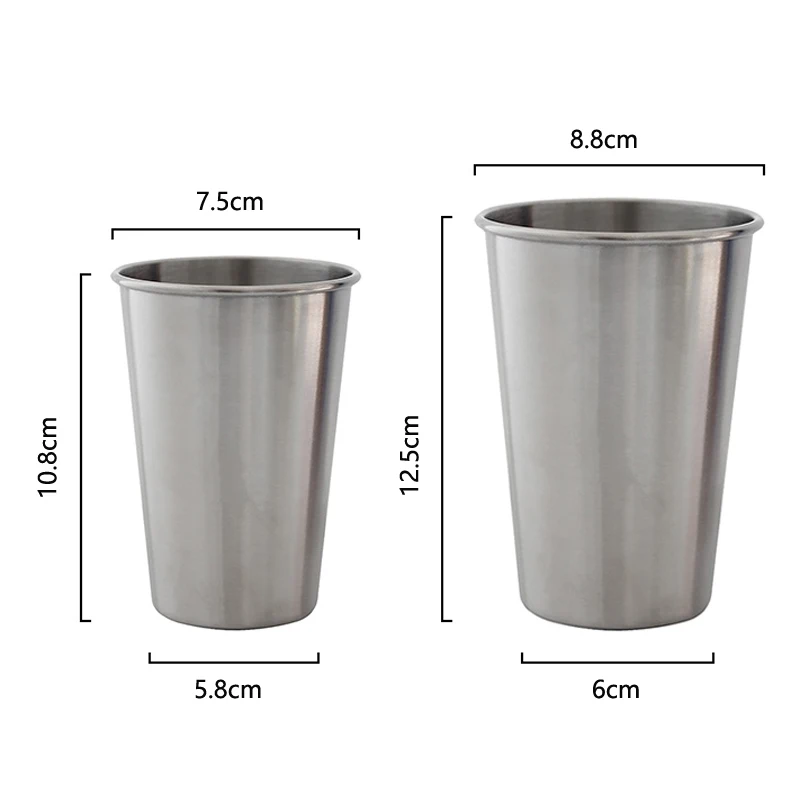 350ml500ml Stainless Steel Mug Ice Beer Tumbler Tea Coffee Mug Durable Kids Water Juice Milk Cup Portable Travel Drinking Mug (14)