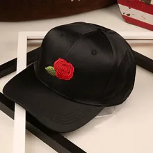Новинка года, Женская Модная хлопковая бейсболка в стиле хип-хоп, регулируемая бейсболка, кепка Роза, вышивка Цветочная Женская девочка Gorros para el sol