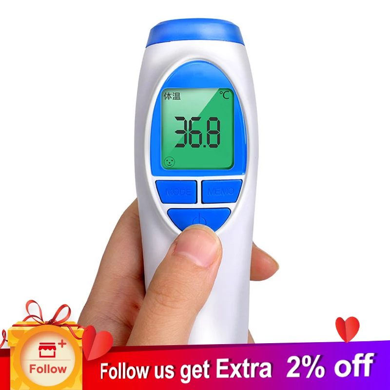 

Cofoe Digital Termomete Infrared Forehead Body Thermometer Gun Non-Contact LCD Children Adult Temperature Measurement Device