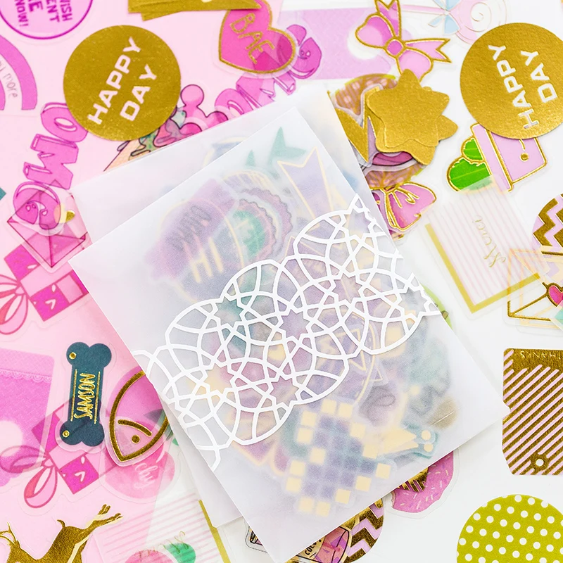 

20sets Kawaii Stationery Stickers Lin dyeing bronzing Diary Planner Decorative Mobile Stickers Scrapbooking DIY Craft Stickers