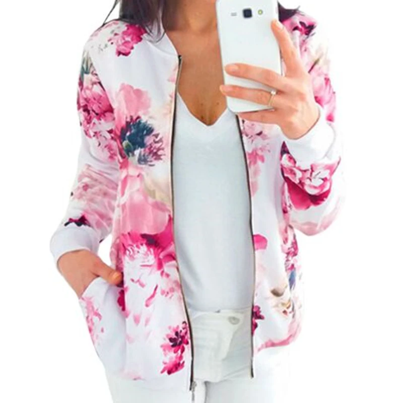 

Women Coat Fashion Ladies Jackets Spring Autumn Women Long Sleeve Coat Ladies Zipper Jacket Stand Collar Pocket Outwear Overcoat