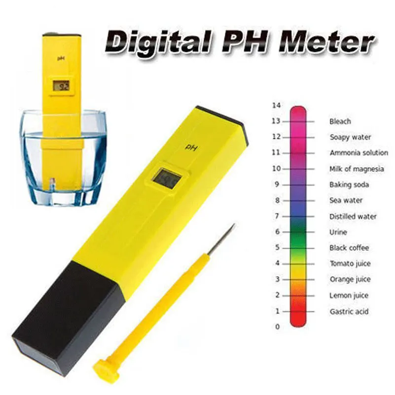 Medidor Digital PH Acuario piscina tester 0.0-14.0 pH